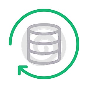 Hosting colour line vector icon