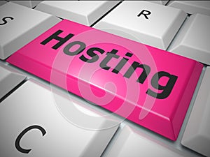 Hosting Concepts icon means web host or internet site - 3d illustration