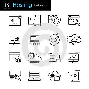 Hosting and Internet Server Icon set