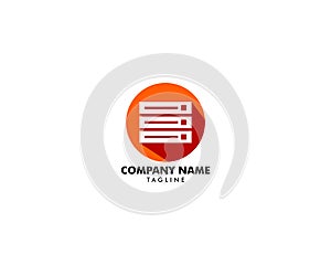 Hosting Logo Template Design Vector, Hosting icon, flat design