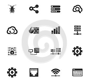 Hosting provider icons set