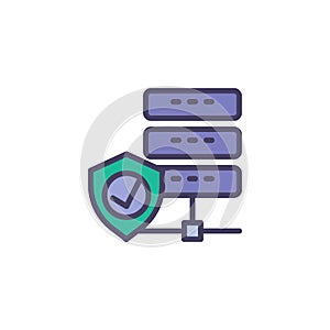 Hosting security filled outline icon