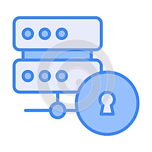 Hosting server icon for web and mobile. Web hosting icon, database symbol, security icon