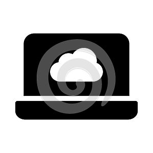 Hosting glyph flat vector icon