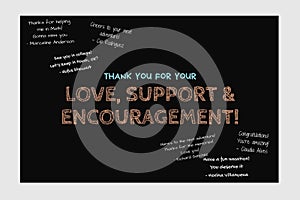 Love,suport and encouragement word and messages photo