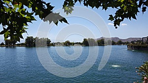 Hot afternoon in artificial lake of Chicureo photo