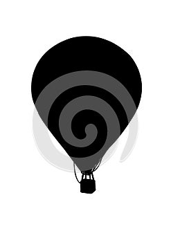 Hot air ballon silhouette 3