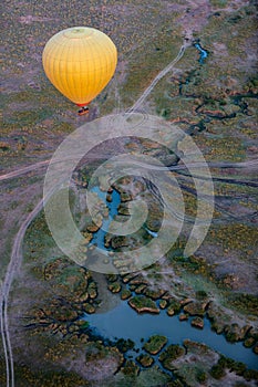 Hot air balloon in Africa