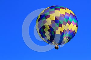 Hot Air Balloon Aloft in Blue Sky-Achievement