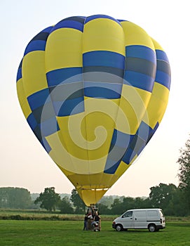 Hot air balloon and basket