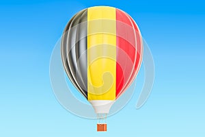 Hot air balloon with Belgian flag, 3D