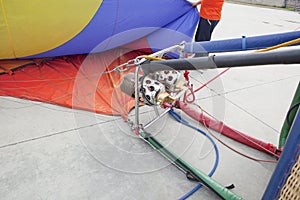 Hot-air balloon burners detail