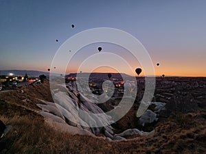 Hot air balloon in cappadocia photo