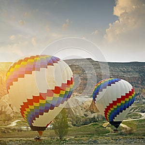 Hot air balloon in cappadocia, turkey