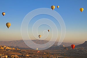 Hot-air balloon , Cappadocia, Turkey