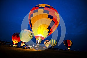 Hot Air Balloon Colors, Evening Night Glow Lights