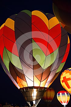 Hot Air Balloon Evening Glow Color Light Show