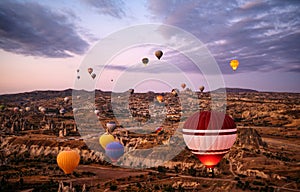 Hot air balloon festival in Cappadocia, Turkey