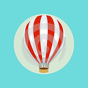Hot air balloon flat design vector