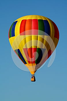 Hot air balloon in flight