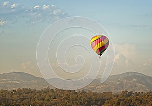 Hot Air Balloon In Flight, Del Mar California photo