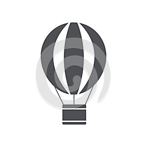 Hot air balloon icon. Modern minimal flat design icon. Vector illustration.