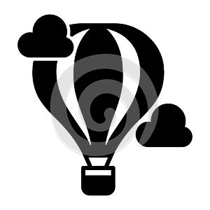 Hot air balloon icon vector design template basic RGB