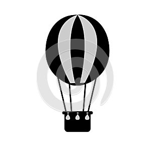 Hot air balloon icon on white background. aerostat sign. air transport for travel symbol. flat style