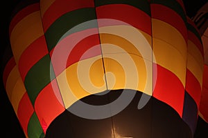 Hot Air Balloon inflating at Night