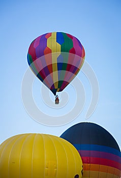 Hot Air Balloon Lifting off on Summer Day