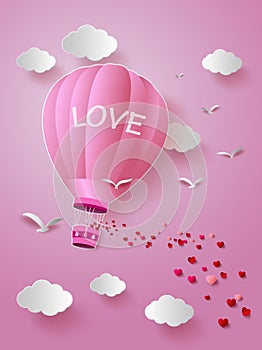 Hot air balloon with love