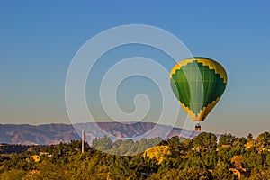 Hot Air Balloon At Low Altitude