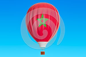 Hot air balloon with Morocco flag