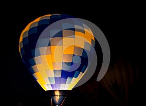 Hot air balloon at night