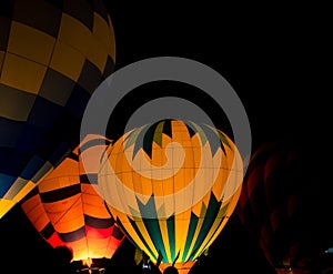 Hot air balloon at night