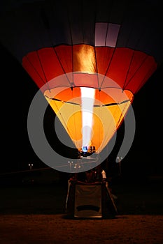 Hot air balloon by night