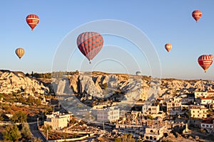 Hot air balloon over capadocia