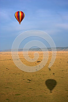 Hot air balloon over Masai Mara