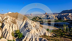 Hot Air Balloon Overflight Cappadocaia Lanscape and Canyons, Turkey