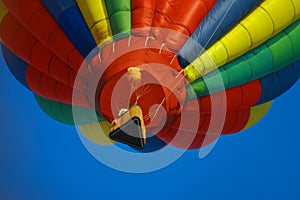 Hot air balloon overhead