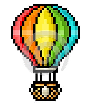 Hot air balloon pixel art