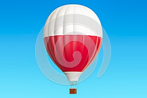 Hot air balloon with Polish flag, 3D