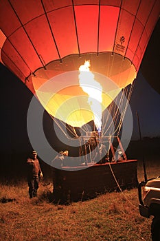 Hot Air Balloon ready to take off