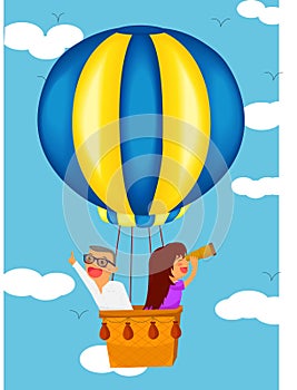 A hot air balloon ride