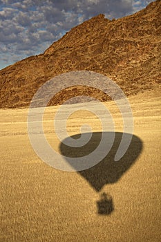 Hot air balloon shadow - Namibia