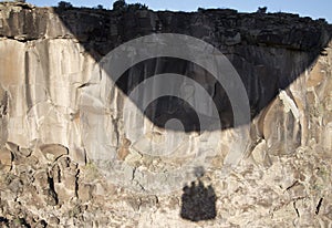 Hot Air Balloon Shadow over the Rio Grande Gorge