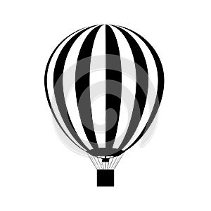 Hot air balloon in the sky. silhouette. Vector