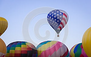 Hot Air Balloon on Summer Day