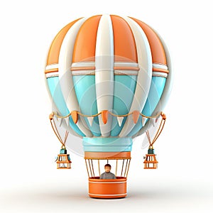 Hot Air Balloon Toy Style Isolated Image Seo Keywords