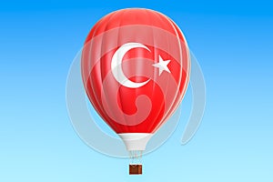 Hot air balloon with Turkey flag, 3D